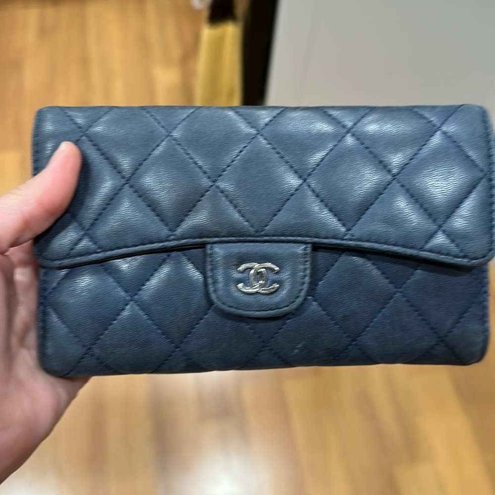 Beautiful blue Chanel wallet